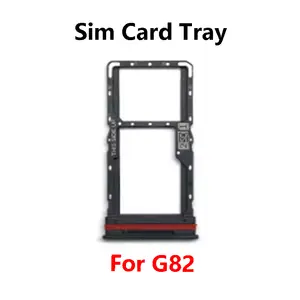 Bilashmart Motorola Moto G82 Sim Card Slot Tray Holder Sim Card Reader Socket Replacement Parts