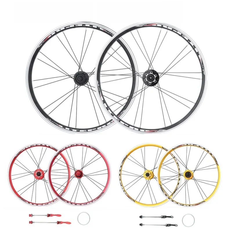 AliExpress Litepro 451 406 Folding Bike Wheelset O.L.D 74mm 100mm 130mm 135mm Hubs Wheel Set Aluminum Alloy