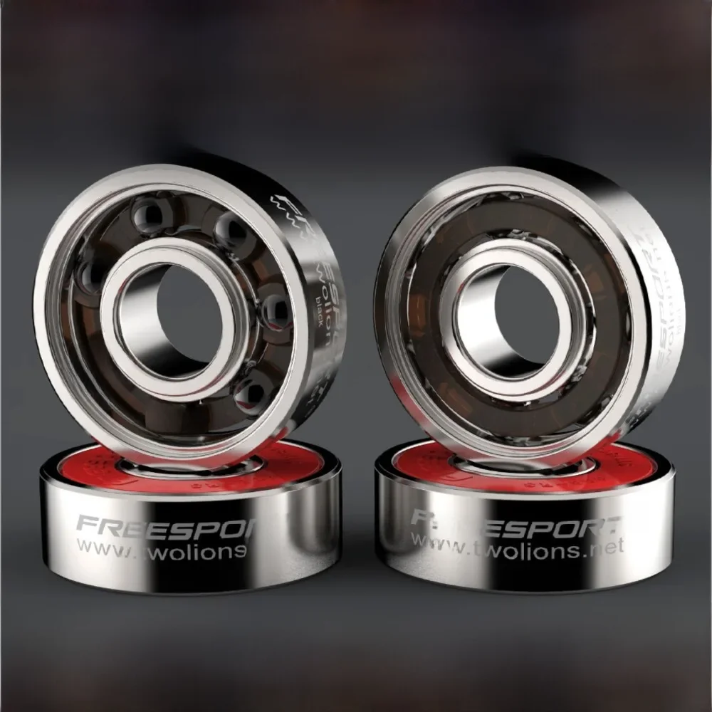 FreeSport 608 ABEC9 Hybrid czarne ceramiczne łożyska ze stali nierdzewnej do łyżworolki Skateboard skuter Wave caster board — zdjęcie 2