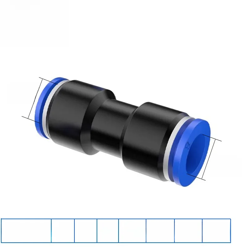 Raccords pneumatiques en plastique PU, connecteur 4mm 6mm 8mm 10mm pour Tube de tuyau d'air et d'eau, connexion rapide de gaz droit, 20/100 pièces