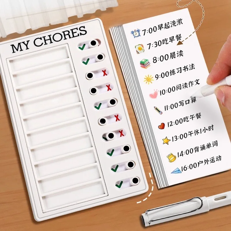 Daily Task Planning Board Detachable Chores Checklist Board Wall Hanging Memo Plastic Board Multi Purpose Student Task Boards