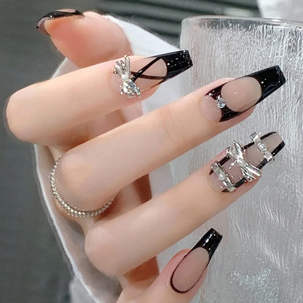 Nail Art Encantos para Sapatos de Dança, Liga 3D, Fita Kawaii Rosa, Arco de Pérola, Decoração de Unhas, Arcos de Balé Francês, Peças de Manicure, 10 peças