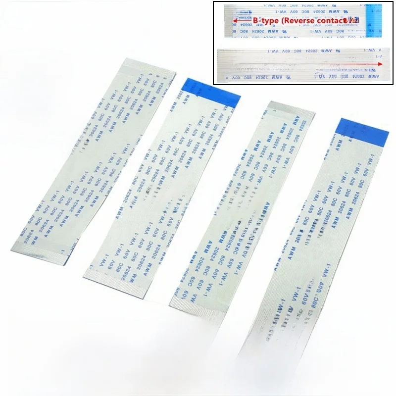 Câble plat Flexible FPC FFC 0.5MM, Type A/B 50/100/150/200/250/300mm 4P 5/6/7/8/10/14/16/18/20/22/26/28/30/32/34/40/50/60 broches, 10 pièces