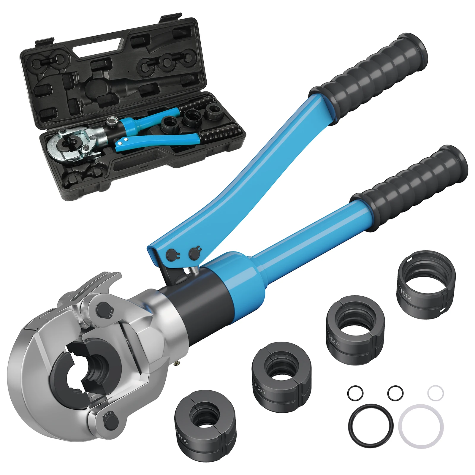 OWJHE TH-type hydraulisch krimptang met klemkracht 360 ° Roterende kop voor huishoudelijk industrieel tuinpijpkrimptang