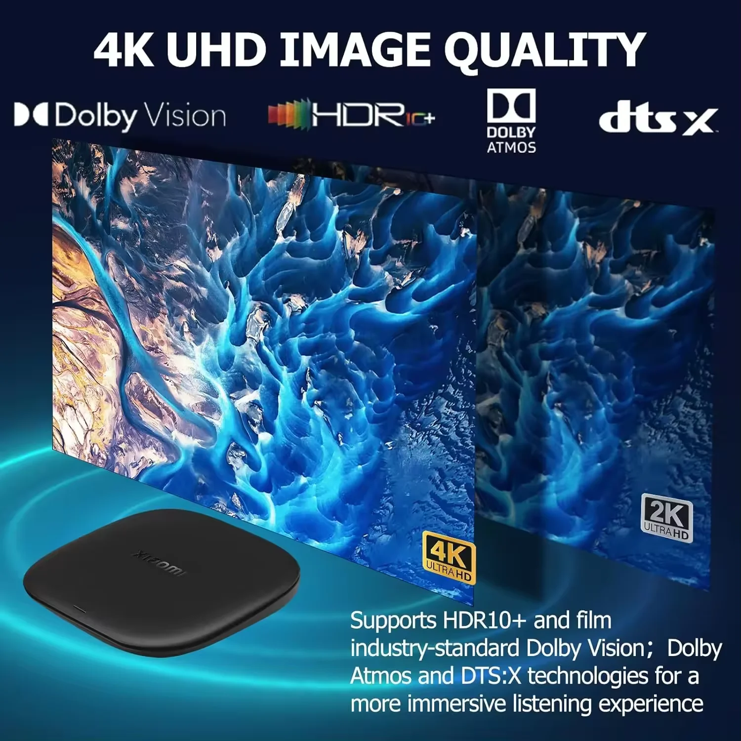 Xiaomi TV Box S 3rd Gen 4K Ultra HD Bluetooth 5.2 Wifi 6 32GB ROM Google TV Google Assistant مشغل الوسائط الذكية إصدار الاتحاد الأوروبي