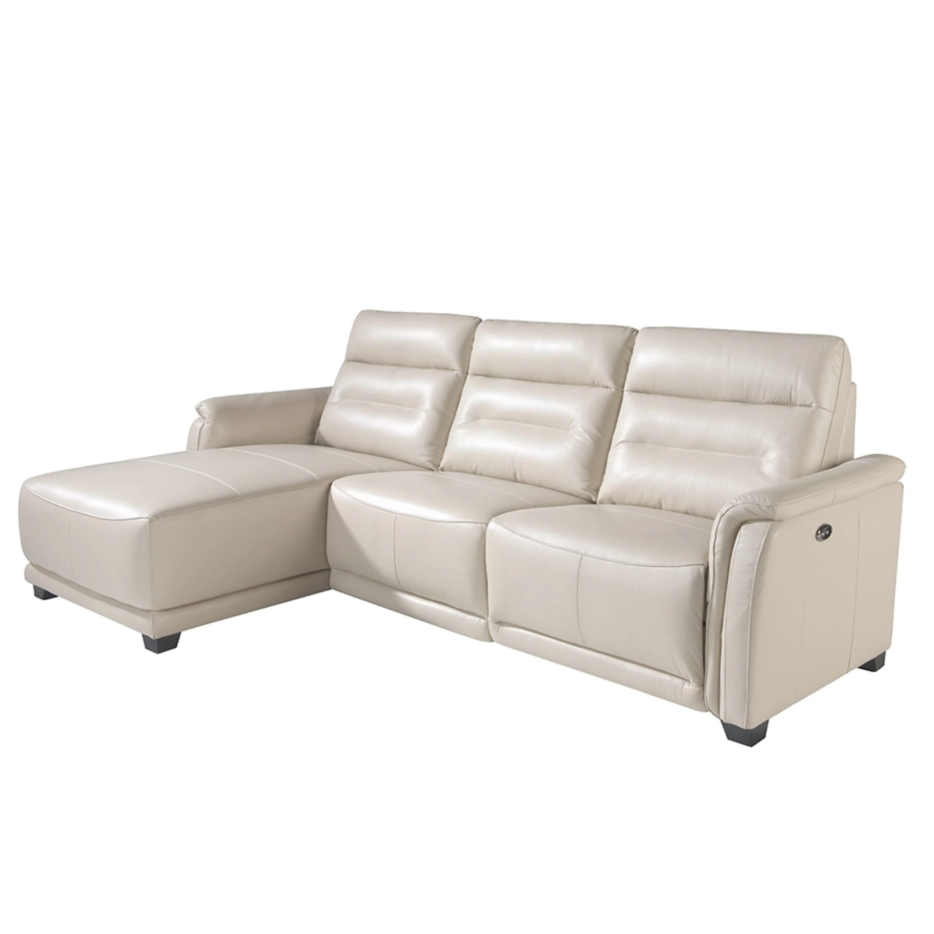 SOFA CHAISE LONGUE upholstered leather and RELAX mechanism 6155