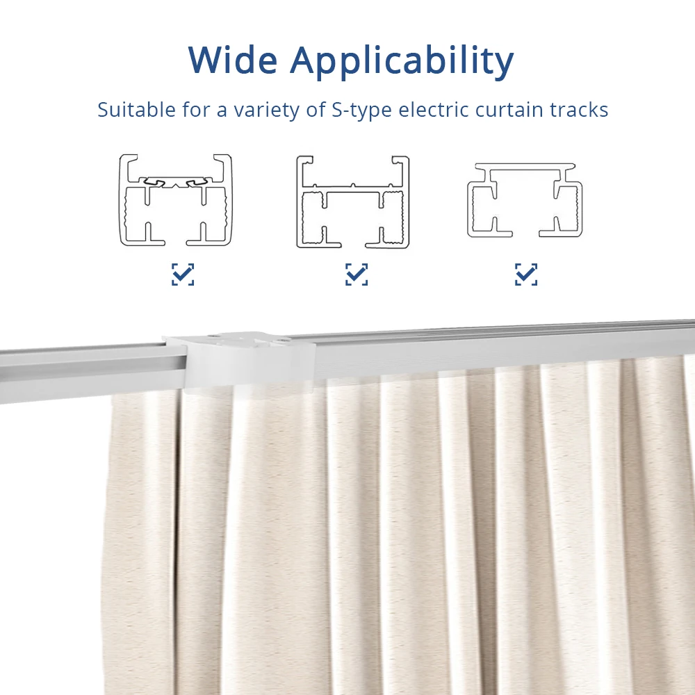 Hook of Zemismart Electric Curtain for S Fold Curtains Snake Tape Curtain 6cm 8cm