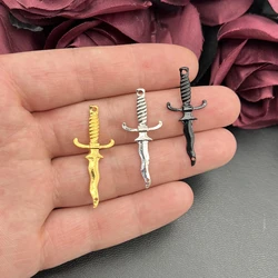 10pcs 40*16mm Sword Connector Serpentine Dagger Charms Pendant Designer Charms Fit Jewelry Making DIY Jewelry Findings