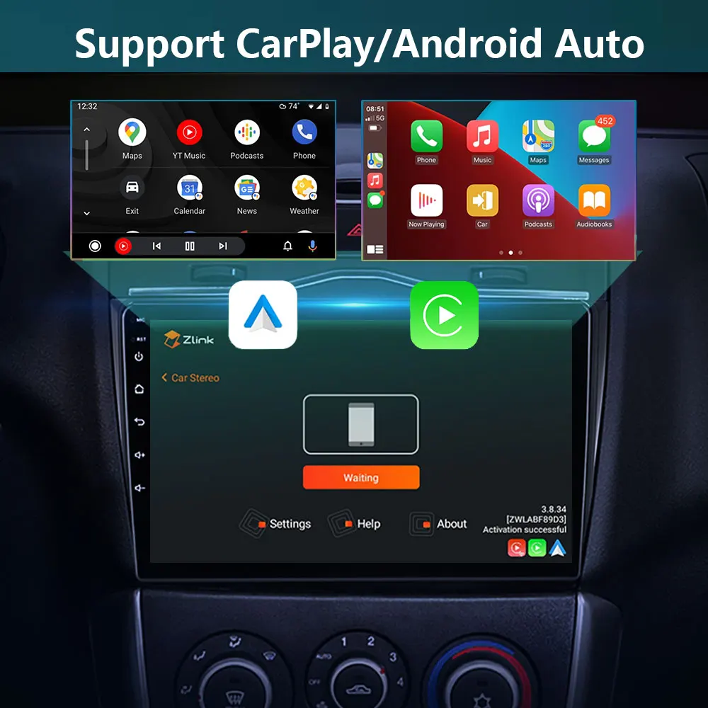 Radio samochodowe Android Carplay odtwarzacz multimedialny GPS nawigacja dla Mitsubishi Outlander 2 2006-2011 Peugeot 4007 Citroen C-Crosser