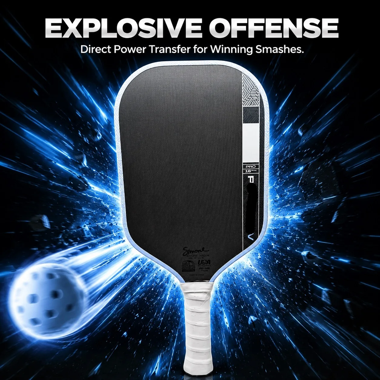 professional-t700-carbon-fiber-pickleball-paddle-hot‑pressed-one‑piece-5th‑gen-inner-core-light-weight-precise-ball-control