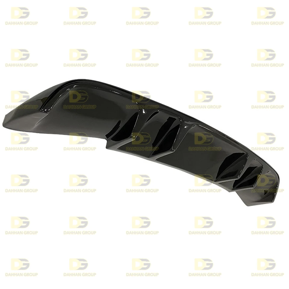 Vw Golf MK6 2008 - 2012 Rieger Style Rear Diffuser Splitter Lip Zonder Uitlaat Uitgangen Piano Gloss Black Plastic R gti Kit