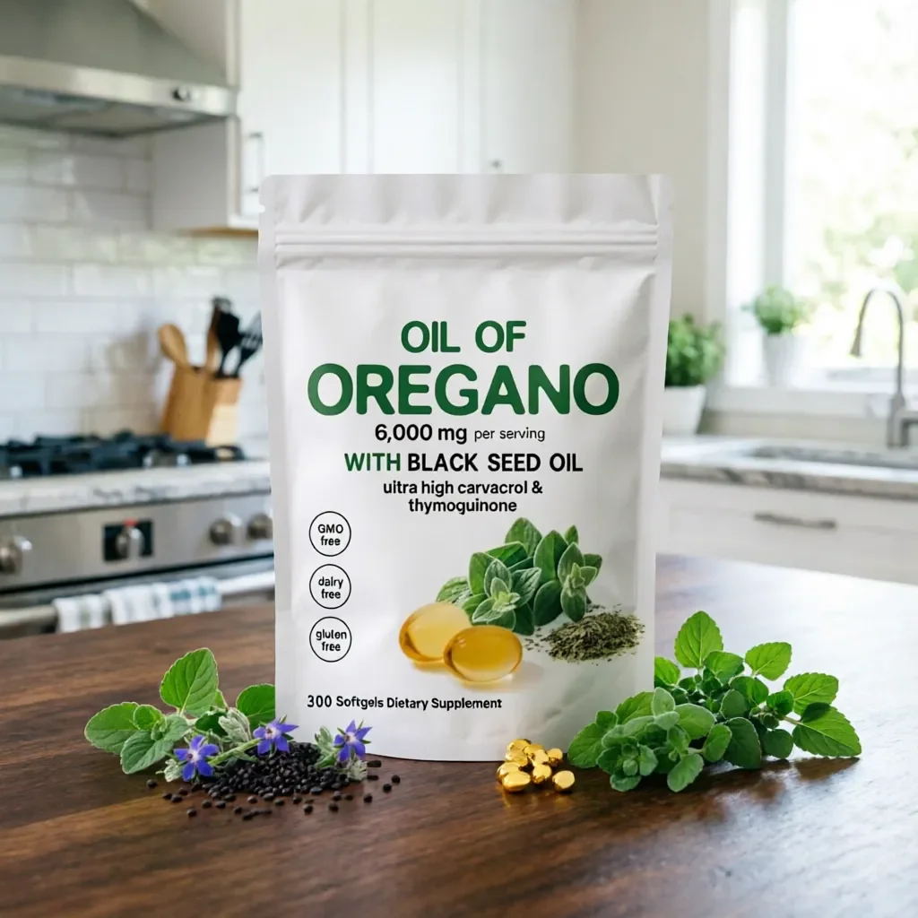 Oil of Oregano with Black Seed Oil (180 Softgels) | 4X Strength Carvacrol & Thymoquinone | Organic Plant-Based Immune Support Supplement | Non-GMO