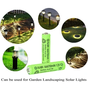 Set Baterai Isi Ulang AAA 700mAh 1.2 V Ni-MH Baterai Triple A Kapasitas Tinggi untuk Lansekap Taman Lampu Tenaga Surya Luar Ruangan 8 baterai worx 56v penjualan terbaik - №