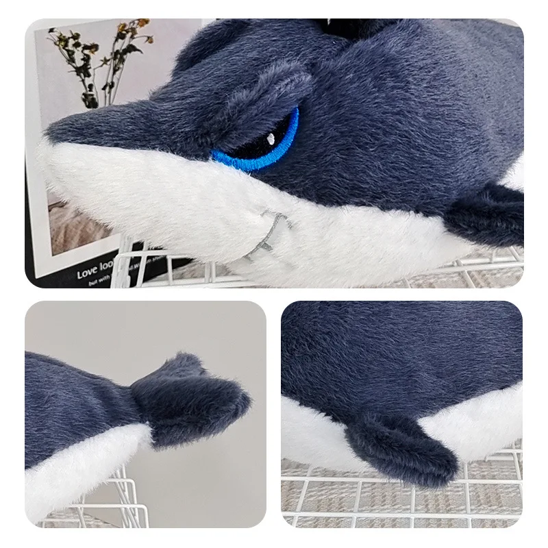 دمية قرصان قطيفة بيضاء كبيرة للأطفال ، وسادة لعبة لغرفة النوم ، تزيين أريكة ، هدية عيد ميلاد وعيد الميلاد