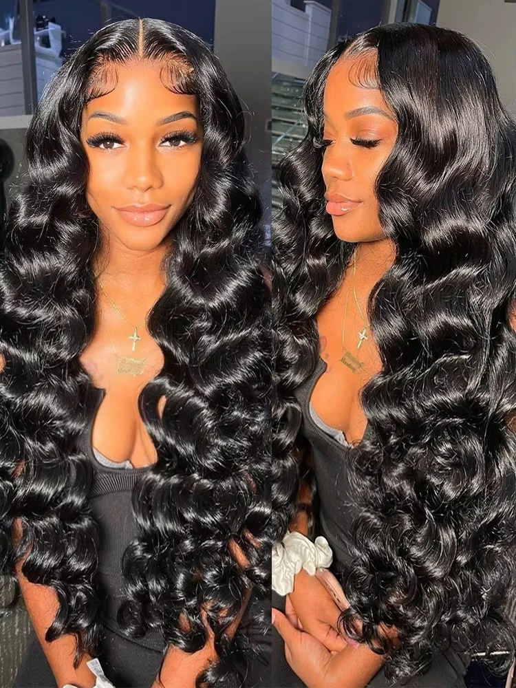 

300 Density Loose Deep Wave 13x6 HD Lace Frontal Wigs Human Hair Brazilian Loose Wave Black Wig 13x4 Lace Front Wig Remy Hair