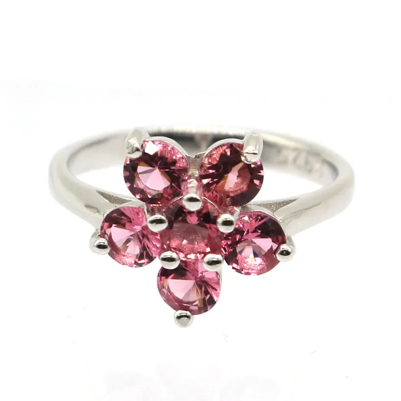 

Кольца из твердого серебра 925 пробы с турмалином, синим и бирюзовым турмалином, 12x12 мм, 2,8 г, для повседневной носки для девочек