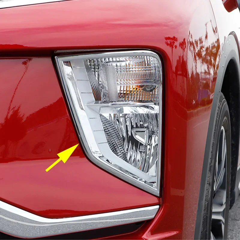 For Mitsubishi Eclipse Cross 2018 2019 2020 2021 Chrome Front Fog Light Lamp Surrounds Cover Trims