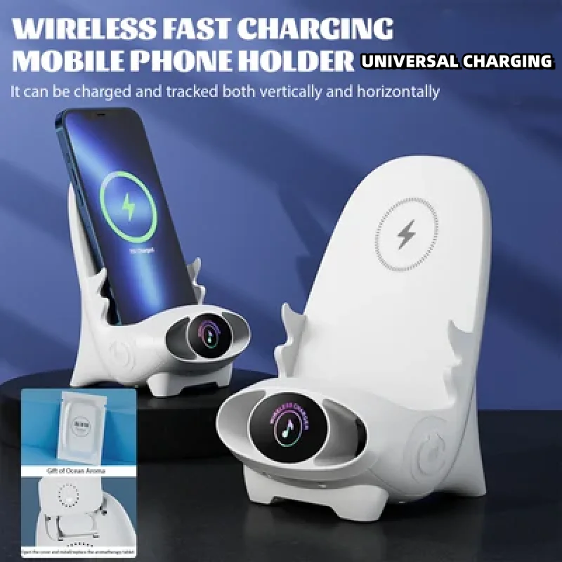 

Universal Phone Wireless Fast Charger Stand With Cooling Hole Unique Desktop Wireless Charging Holder for iPhone Samsung Xiaomi