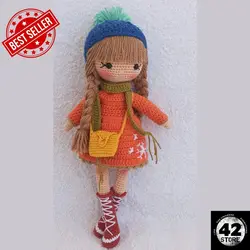 Winter Beauty Amigurumi Organic Toy Hand Knitted