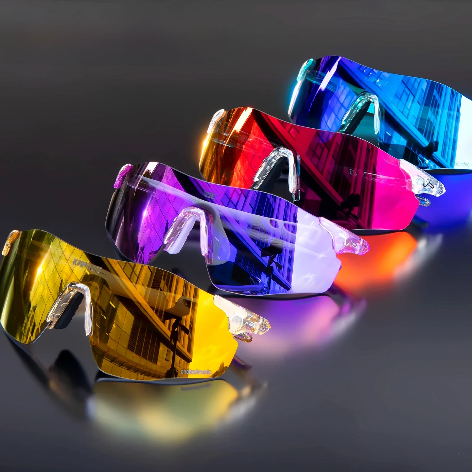 AliExpress kapvoe Kapvoe Photochromic Cycling Glasses Light Weight Running Glasses Rimless Sunglasses  Bike Bicycle Sports Men's MTB Goggles UV400