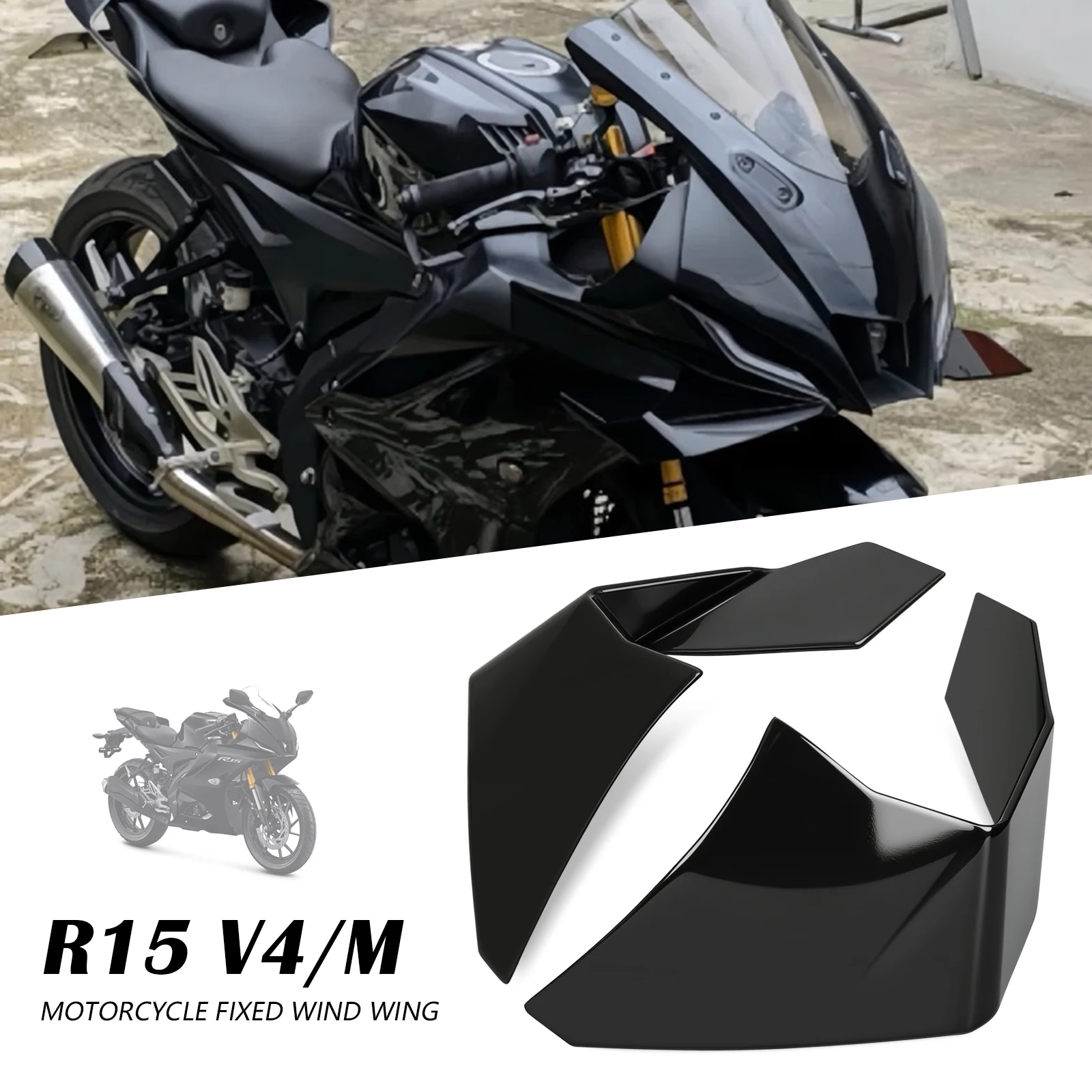 Alerón Lateral para Motocicleta YAMAHA YZF-R15 V4 R15 M 2021 2022, Alerón Delantero R15 V4