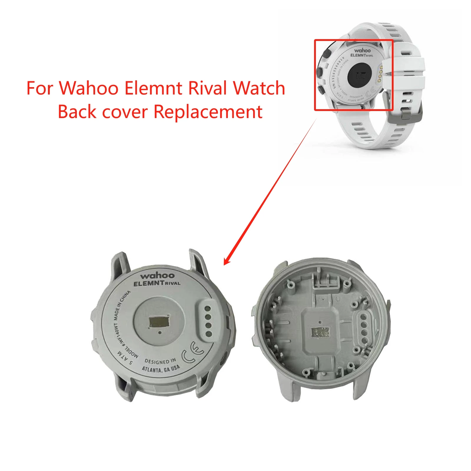 Back Cover for Wahoo Elemnt Rival Watch Repair Parts