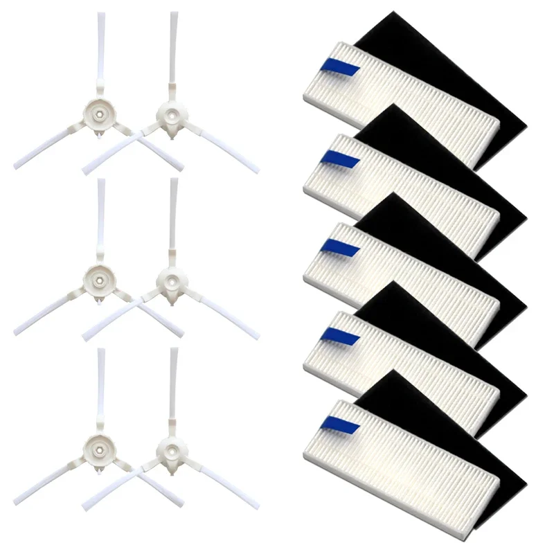 Filtre à brosse latérale HEPA pour aspirateur robot Tefal Rowenta Explorer 20 40 50 75 RG7687/RR7687WH série Smart Force balayage x3