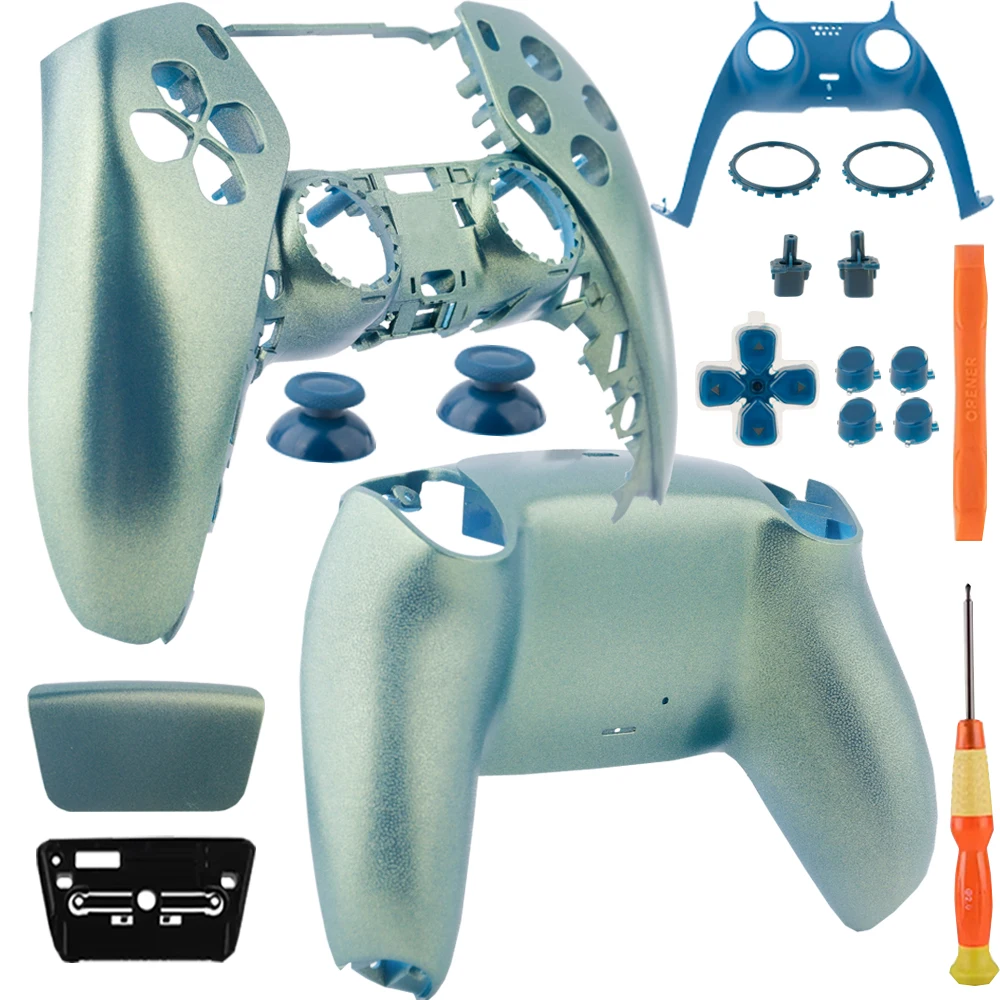 Komplettes Ersatzgehäuse-Kit für PS5-Controller BDM-010/020/030/040/050 Frontplatte Gehäuse mit Tasten, Daumensticks, Werkzeugen, DIY-Mod
