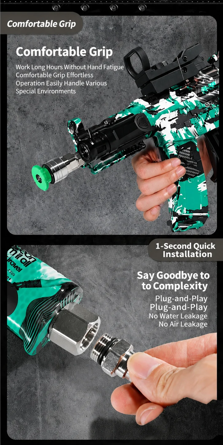 UMP45 car wash green spray gun high-pressure alloy interface water gun portable household cleaning gun