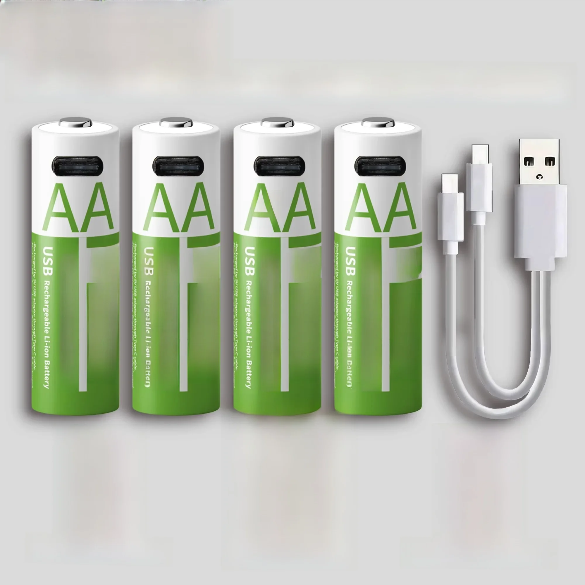AliExpress Rscrola Bestely 1.5V 13600mAh USB AA Lithium ion Rechargeable Battery, Fast Charging Li-ion Akku  , 2000 Cycle with USB- C Port Cables