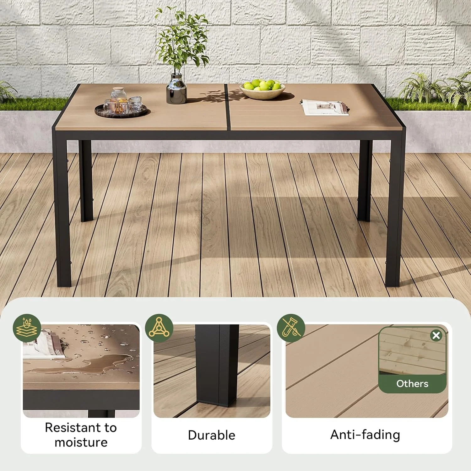 Aoxun 7 Piece Patio Dining Set - Outdoor Furniture Ideas ulasan dan harga
