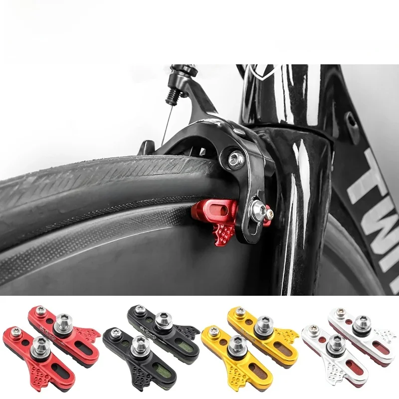 AliExpress MUQZI Carbon Rim Brake Pads Road Bike Caliper Brake Pads Aluminum Ultra Light Brake Block Rubber Shoes