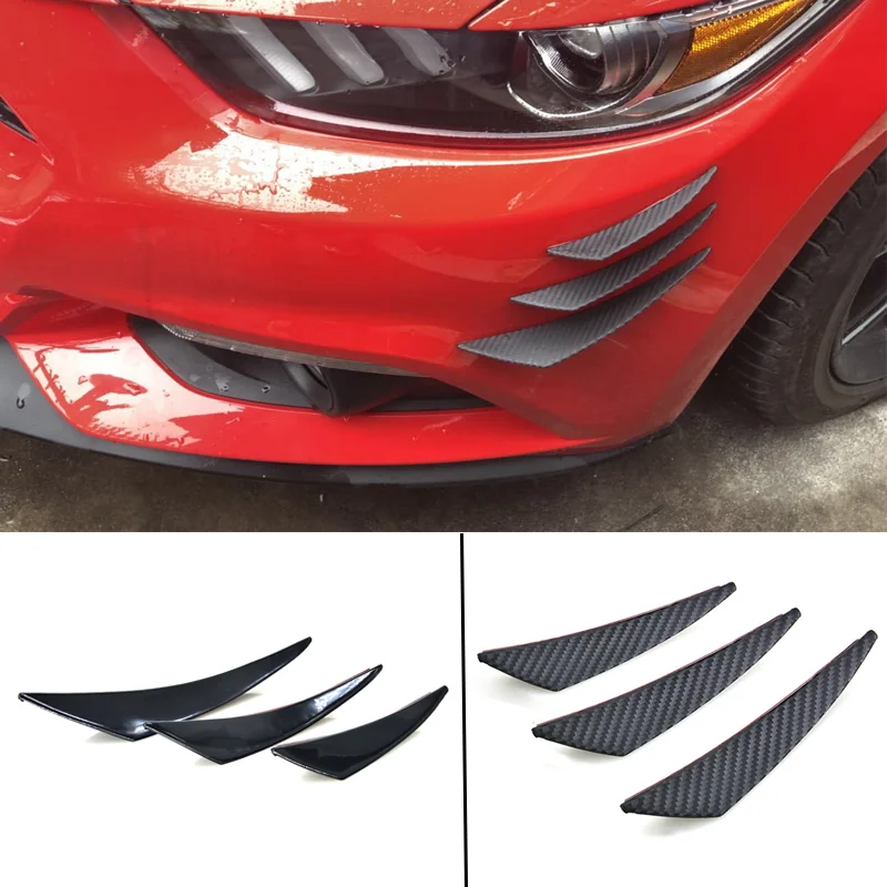 Universal Car Front Bumper Diffuser Canard Trims For BMW G20 E46 E92 X5 E70 Golf 5 6 7 Gti Audi Q7 A4 B7 A3 8V Volvo Xc90