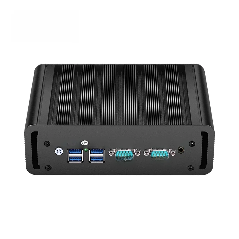 Lüfterloser industrieller Mini-PC Intel N100 Dual Ethernet 2x COM DB9 RS232 RS485 3G 4G LTE SIM-Kartensteckplatz GPIO WiFi Windows Linux