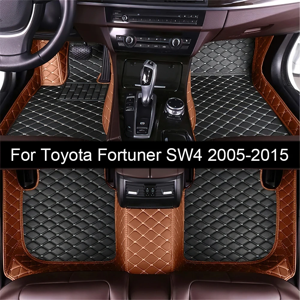 3 Row Seat Custom Car Floor Mat Fit For Toyota Fortuner SW4 2005-2009 2010 2011 2012 2013 2014 2015 Auto Accessories Foot Carpet