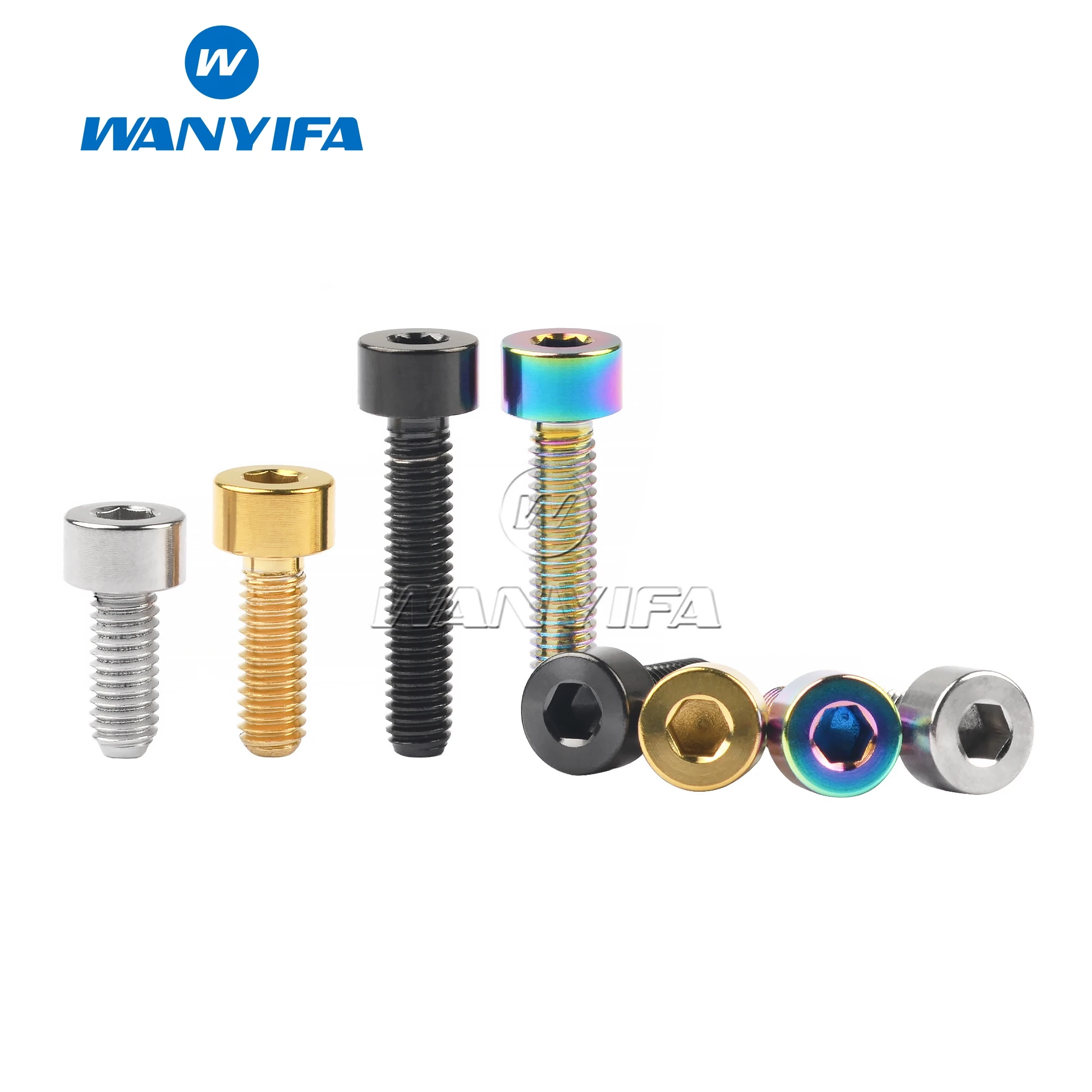 

Wanyifa Titanium Bolt M4x10/12/15/20mm Allen Key Socket Square Head Screws Bicycle Ti Fastener