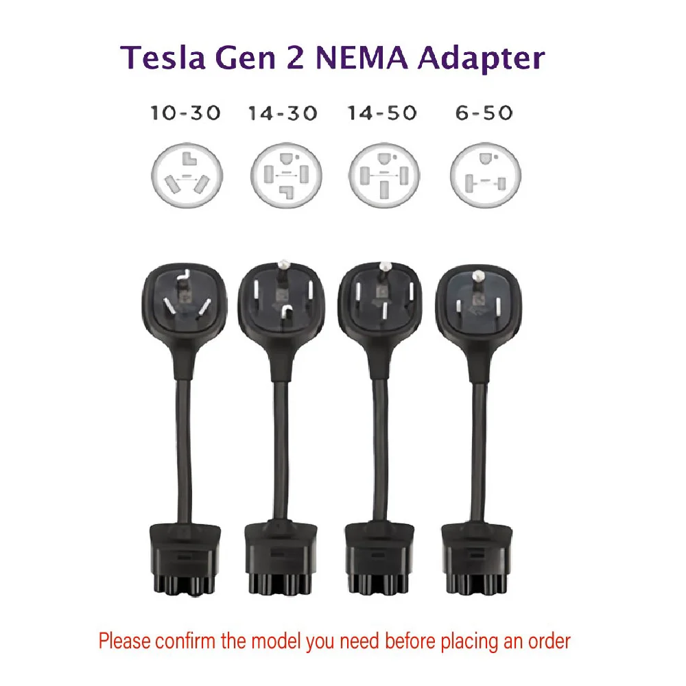 

Nema 6-50/10-30/14-30/14-50 Adapter New Condition Mobile Portable Cables Enhanced Charger for Tesla Car Model 3/Y/X/S