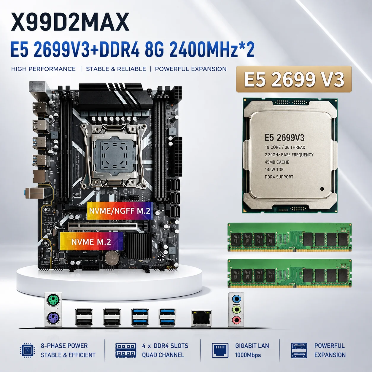 X99 compatible with 2699  V3 16GB 2X8G