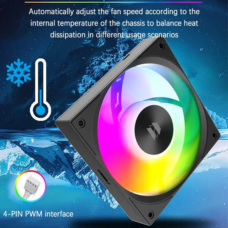 UPSIREN UL-12025 Computer case cooling fan，120x120x25mm High performance cooling fan，Large air volume/hydraulic bearing