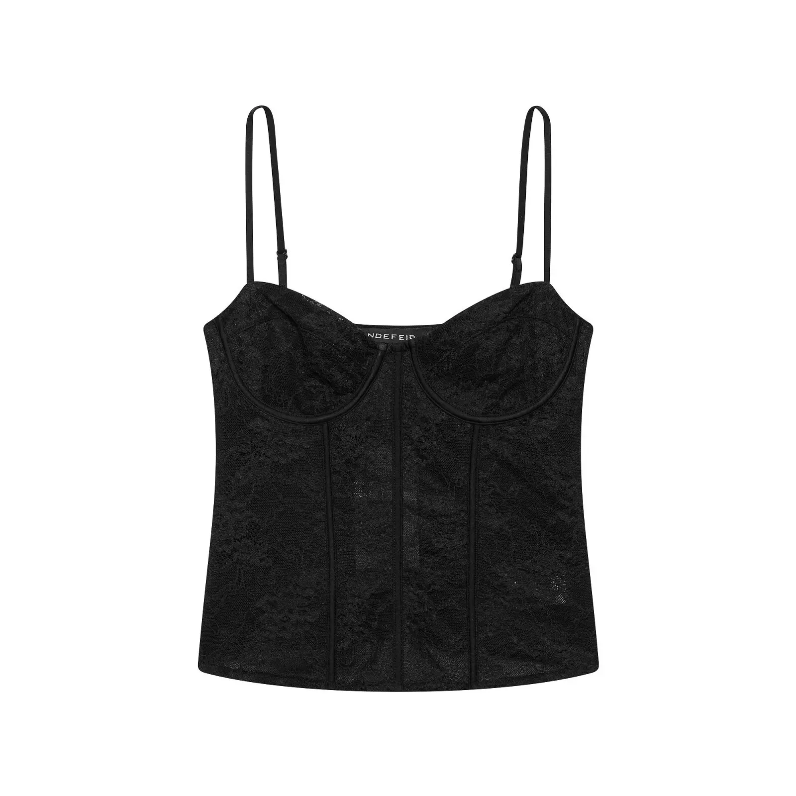 Women Lace Cami Top Solid White Black Bustier Sexy Slim Sheer Bodice Corset Underwire Crop Top Club Outfits Summer Camisole