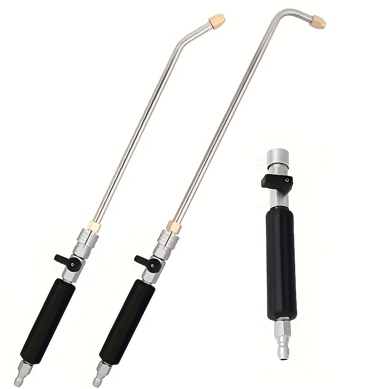 

1/4 quick-connect with switch handle 21-inch 90°/22-inch 30° bent high-pressure nozzles for Windows/Gutters/Patio Cleaning
