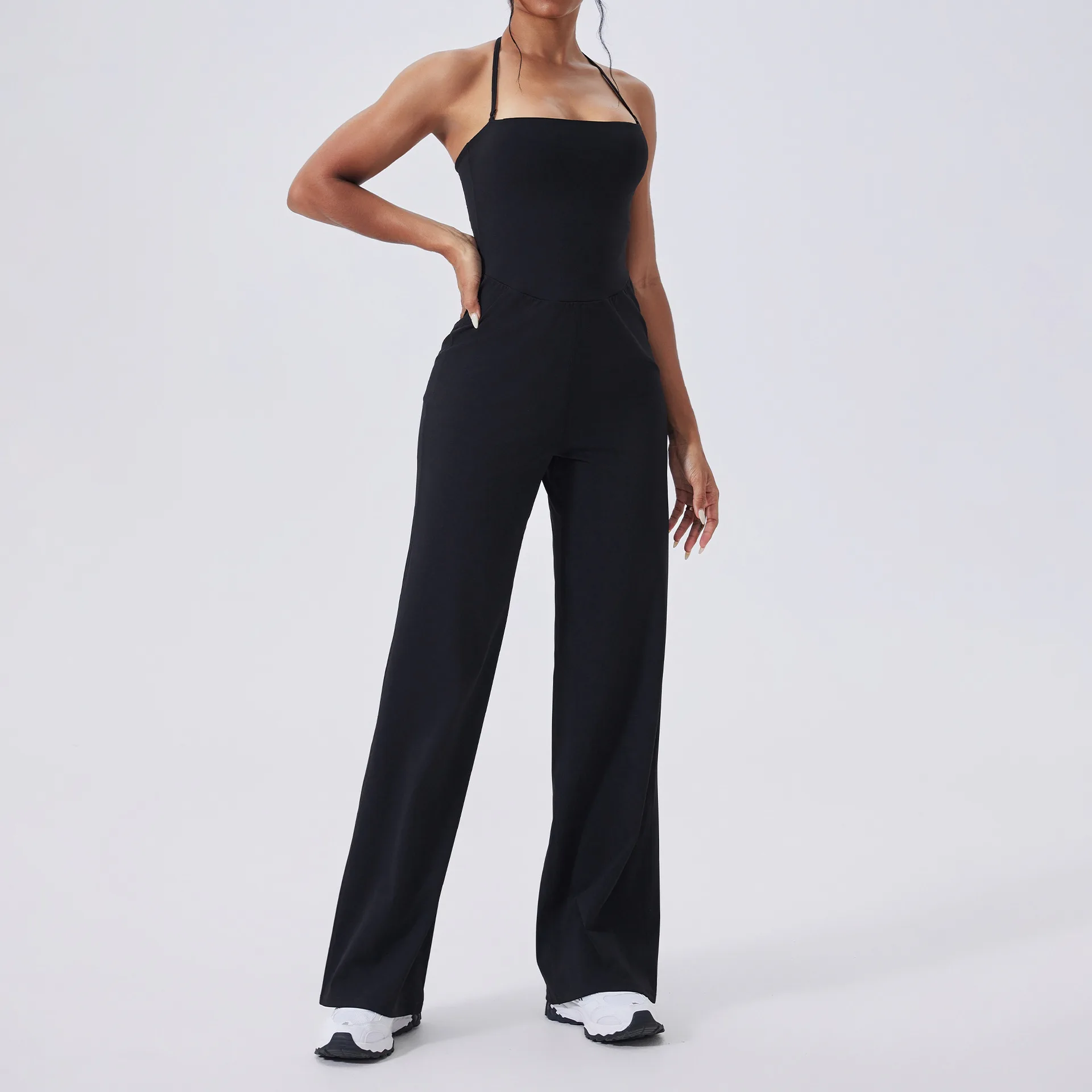 

TRY TO BN Спортивный комбинезон для спортзала, женский комбинезон с бретелькой на шее, красивая спина, спортивная одежда, боди для фитнеса и тренировок, цельный костюм, одежда для йоги