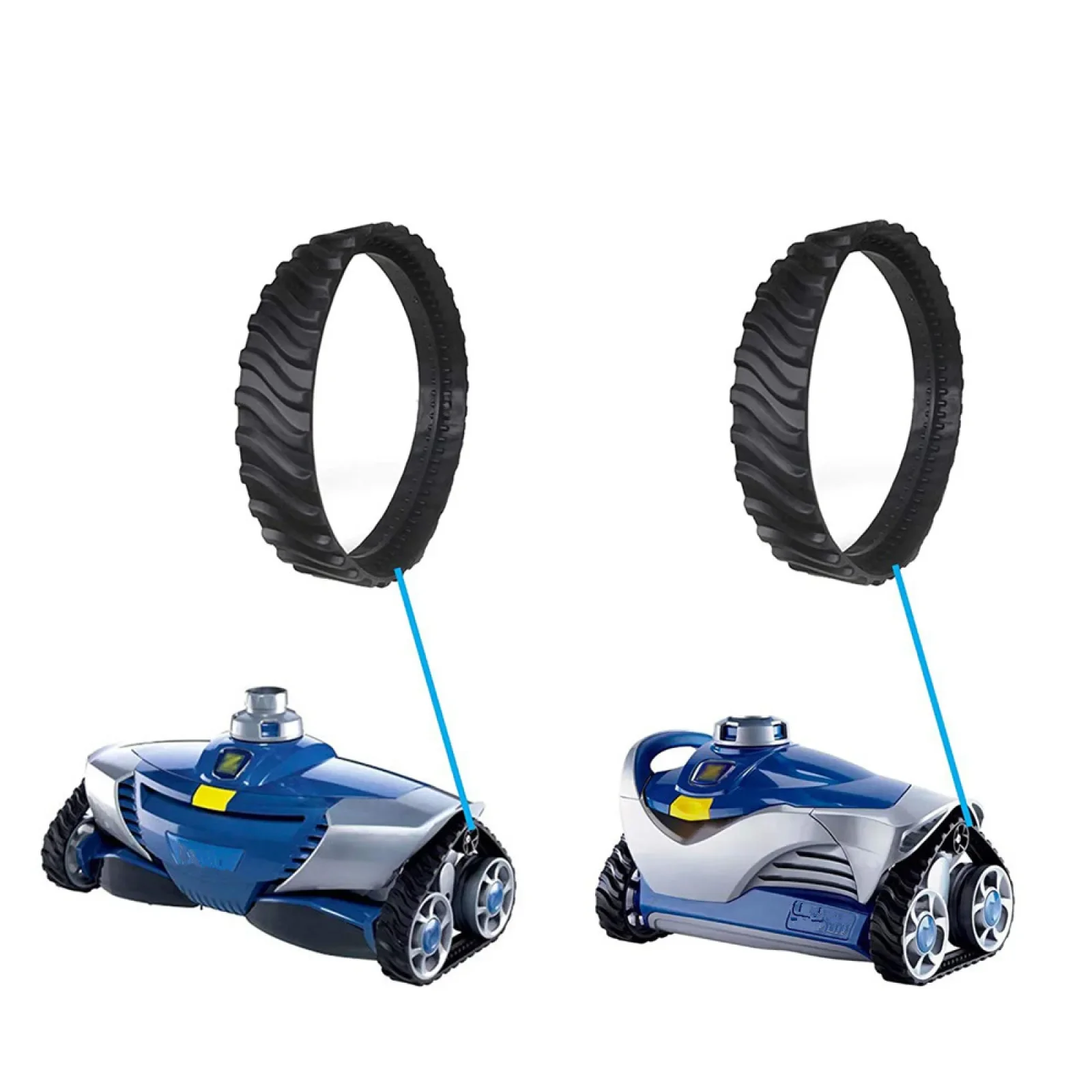 Kit de remplacement de pneus et de roues pour Zodiac Baracuda MX8, MX6, Elite R0526100, nettoyeur de piscine, accessoires de piste, 2 pièces