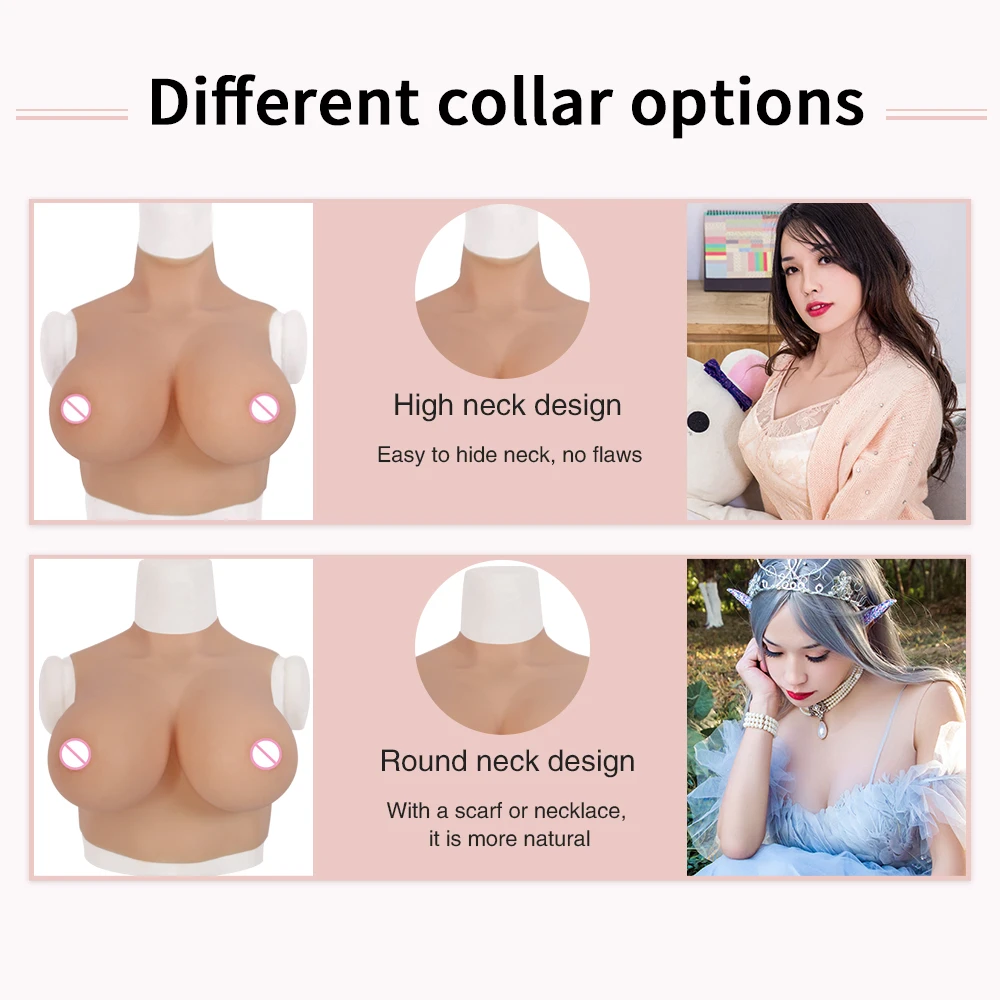 Silicone Poitrine Formes Réalistes Faux Poitrine Seins U-CHARMMORE Enhancer Crossdresser Drag Queen Shemale Transgenre Crossdressing