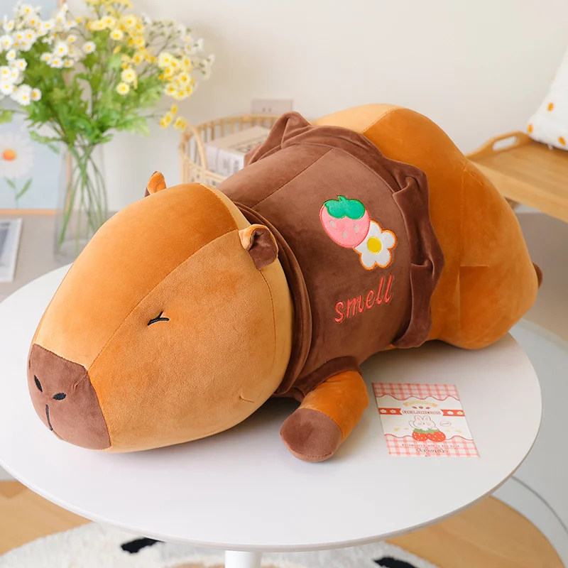 55/75/95cm Giant Capybara Plush Pillow - Soft and Cozy Animal Body Pillow for Kids&Adults, Perfect for Cuddling&Home Decor