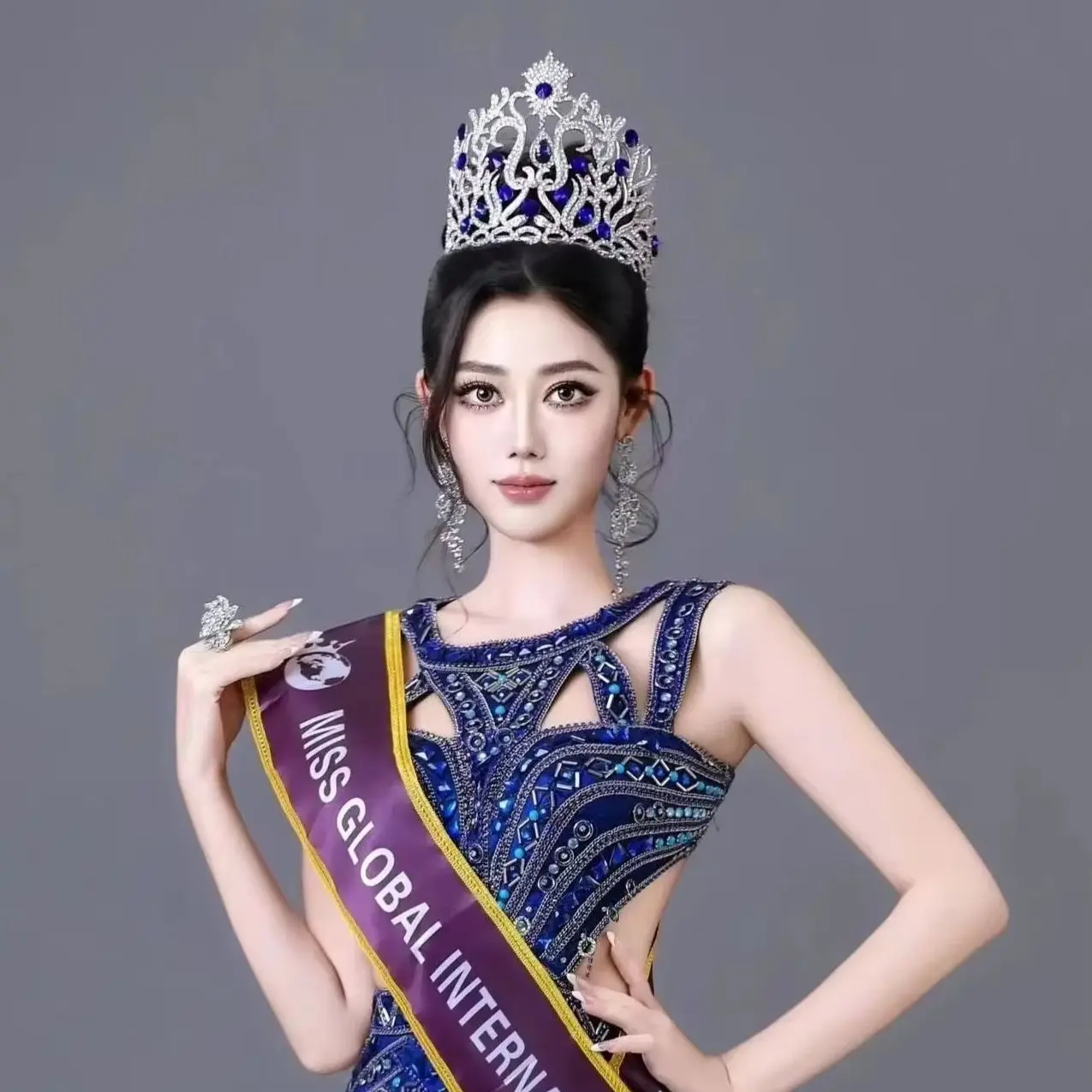 

Adjustable Laurel Wreath Hair Crown for Stage Coronation Miss World Runway Concept Bride Large Tiaras Headpiece Accessory