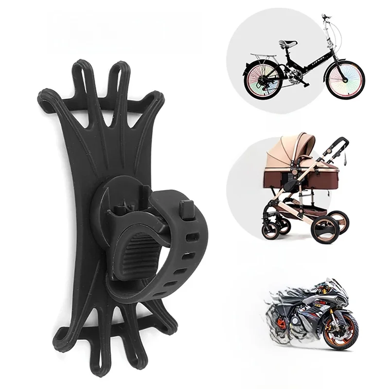 AliExpress Rloverae Bicycle Motorcycle Soft Silicone Phone Holder Stand 360 Rotate Riding Cycling Bicycle Bike Cell Smartphone GPS Support Bracket