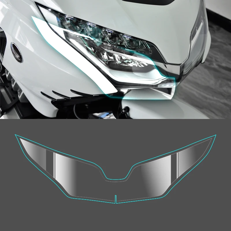 Panical Headlamp Protection Film Glass Decorative Vehicle Light Motorcycle Accessories For Honda Gold Wing1800 GL1800 F6B 18-24