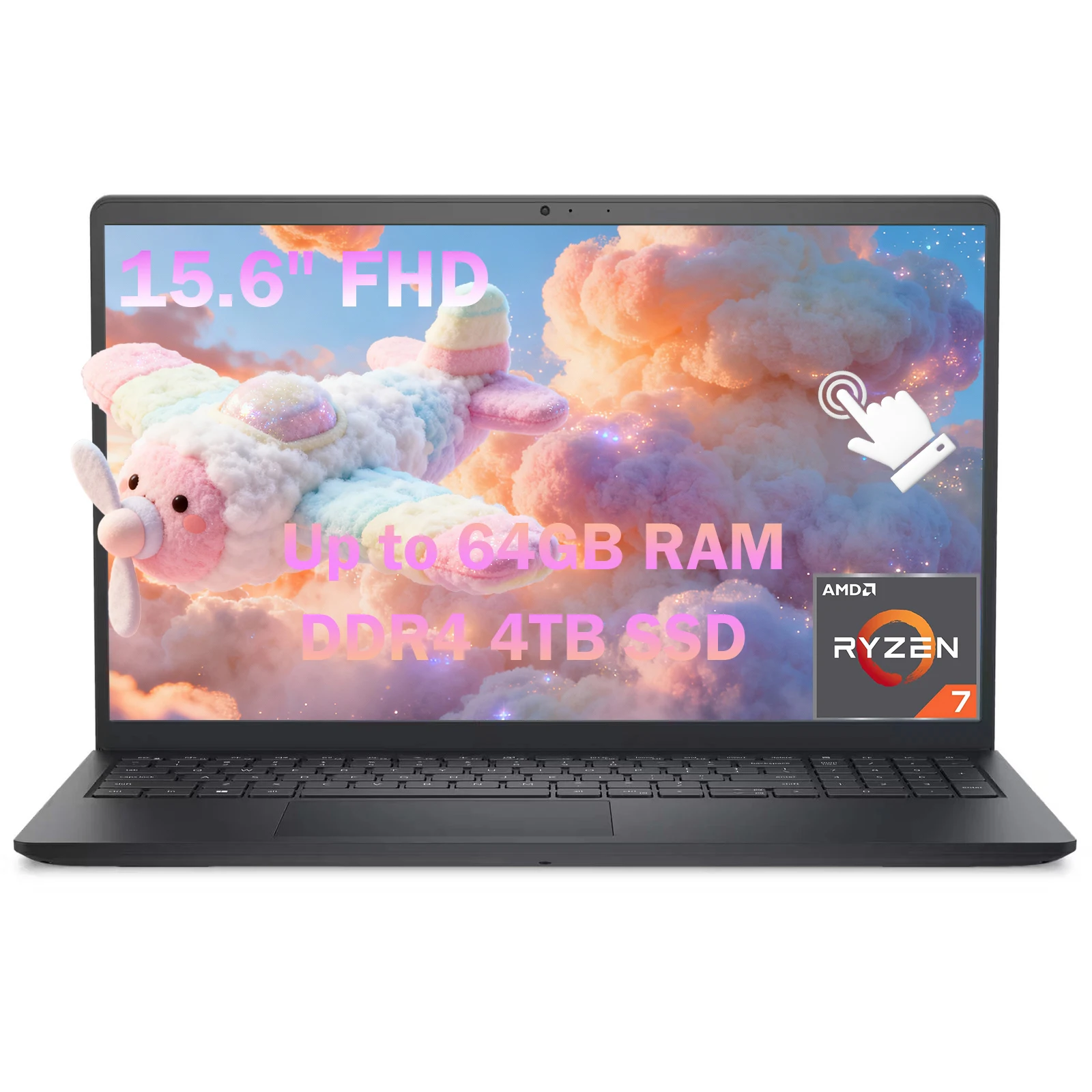 Dell Inspiron i3535 15.6" FHD Touchscreen Laptop,AMD Ryzen 7 7730U,Up to 64GB RAM,4TB SSD,Wi-Fi 5,Windows 11 Home