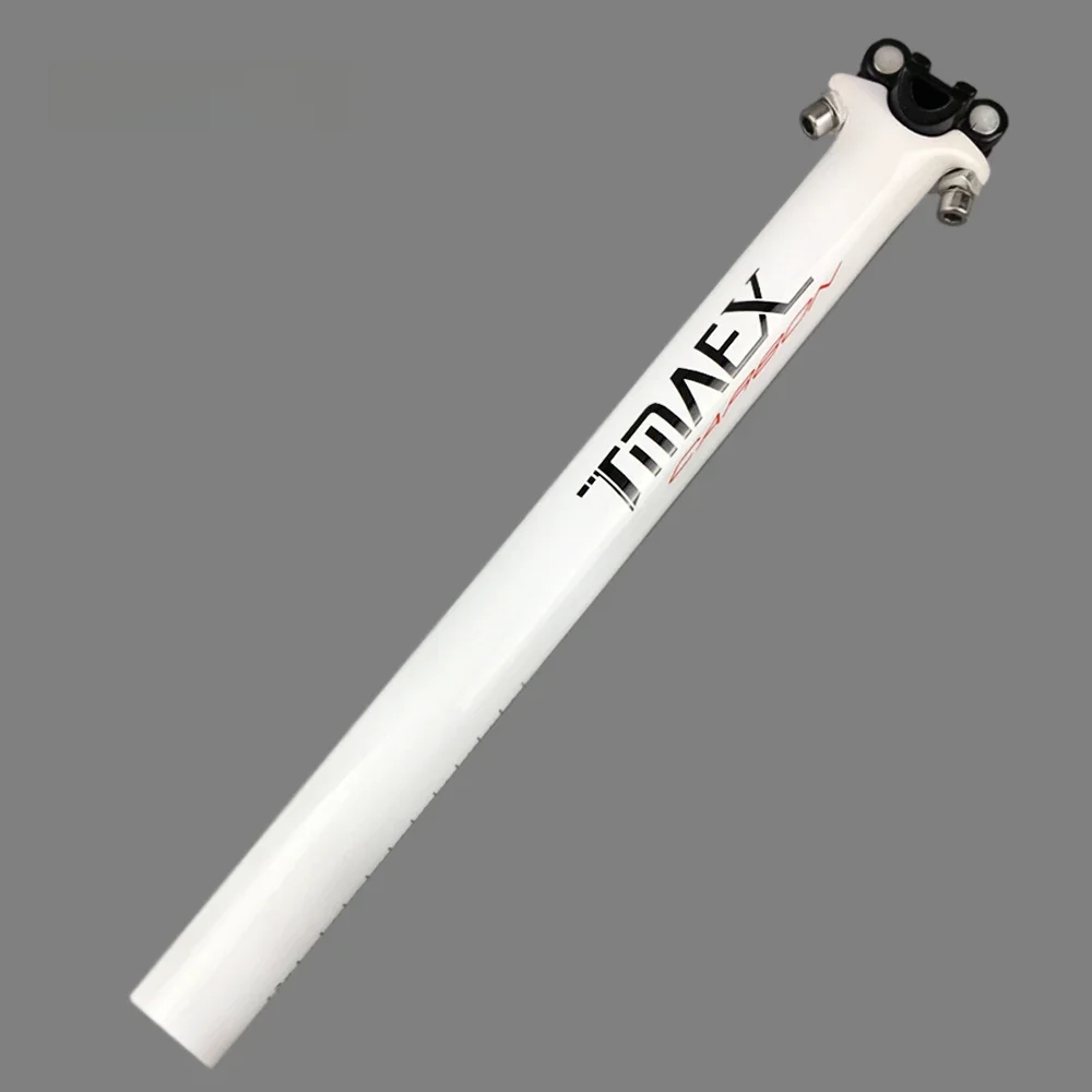 TMAEX-Ultra lekka sztyca z włókna węglowego, sztyca do roweru szosowego, części do rowerów górskich, biała, 27,2 mm, 30,8 mm, 31,6 mm, 350 mm, 400 mm — zdjęcie 2